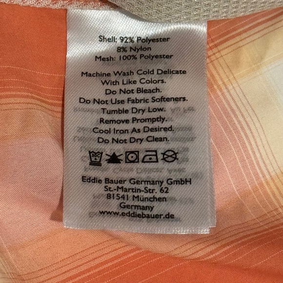 women eddie bauer polo shirt orange size large button down with pocket in front - Picture 8 of 10